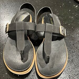 Kelly & Katie Black Sandals with Buckle